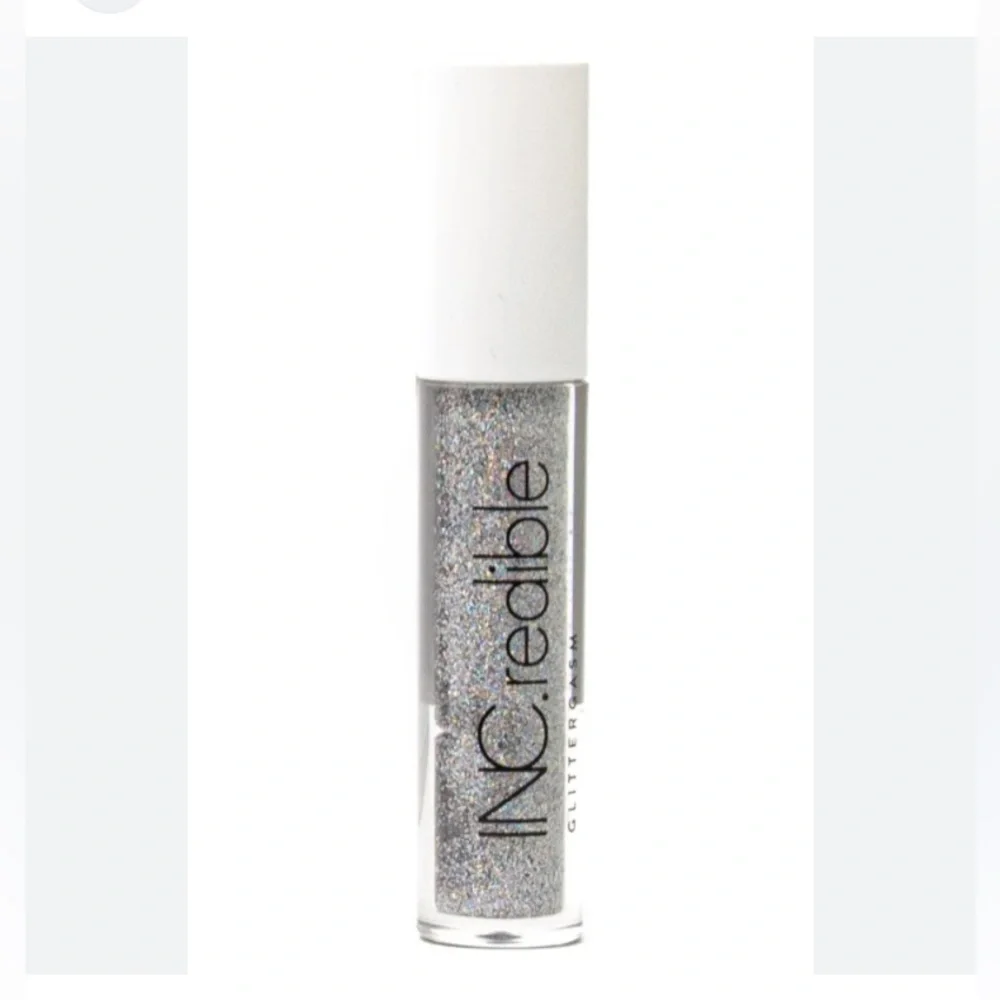 INCredible GLITTERGASM Glitter Lip Topper, I'm a Firecracker silver